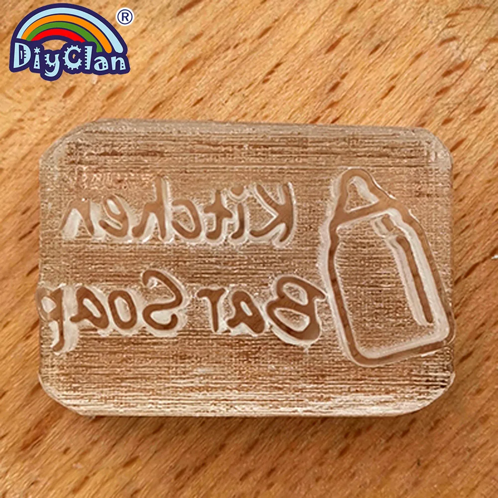 Кухня Бар мыло делая штамп прозрачный Diy бутылки молока марки ручной работы смолы