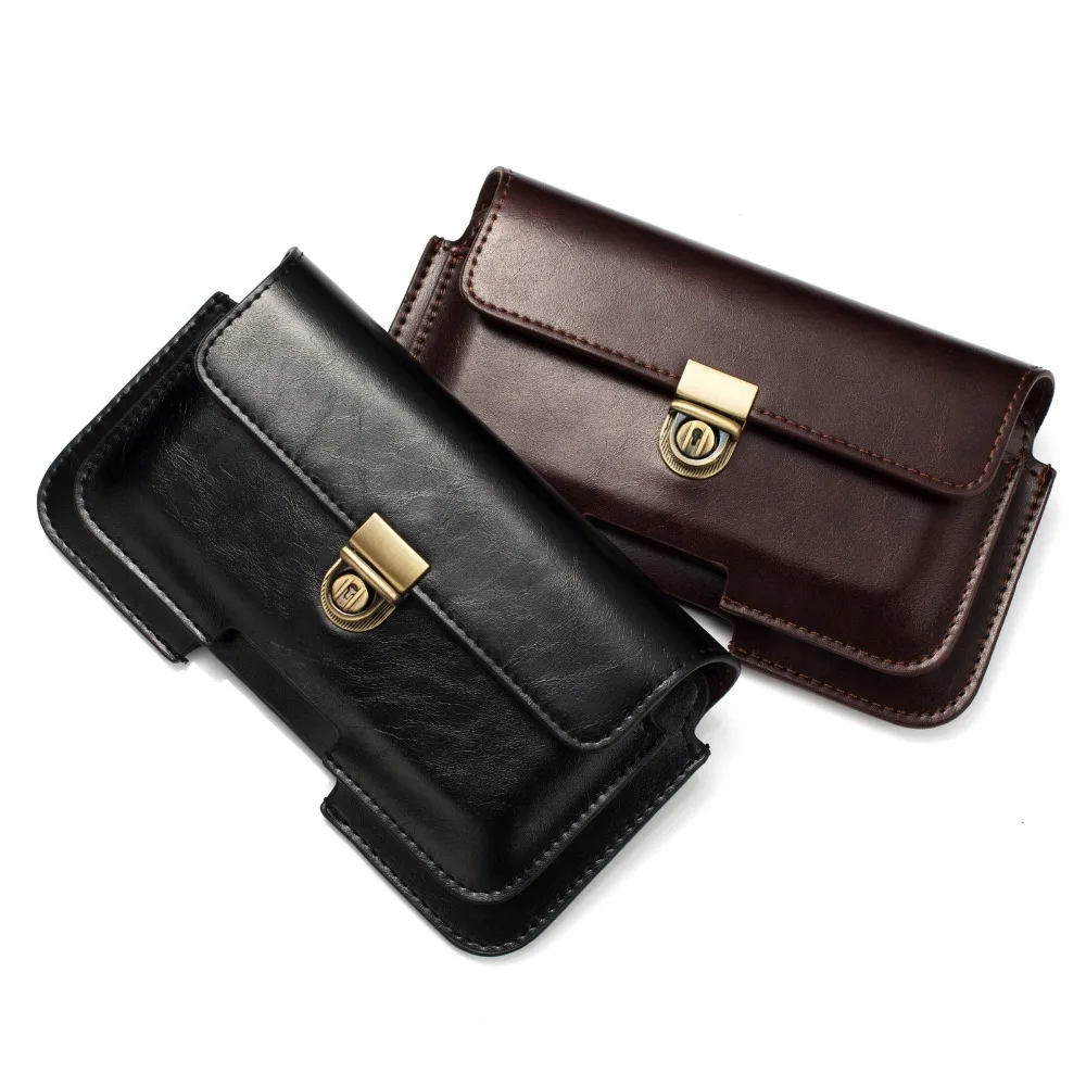 

Case For Fly LIFE COMPACT/FS530 POWER PLUS XXL New Men Belt Clip Holster PU Leather Pouch Double waist bag Original Phone Cover