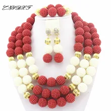 2017 Superventas de la Joyería de Los Granos Africanos Set NigerianFashion Boda Perlas Africanas Joyería Conjunto Joyería de La Boda Set HD2516