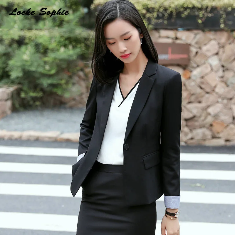 1pcs Women's Plus size Blazers coats 2019 Summer cotton blend Long sleeves Small Suits jackets ladies Skinny Blazers Suits coats