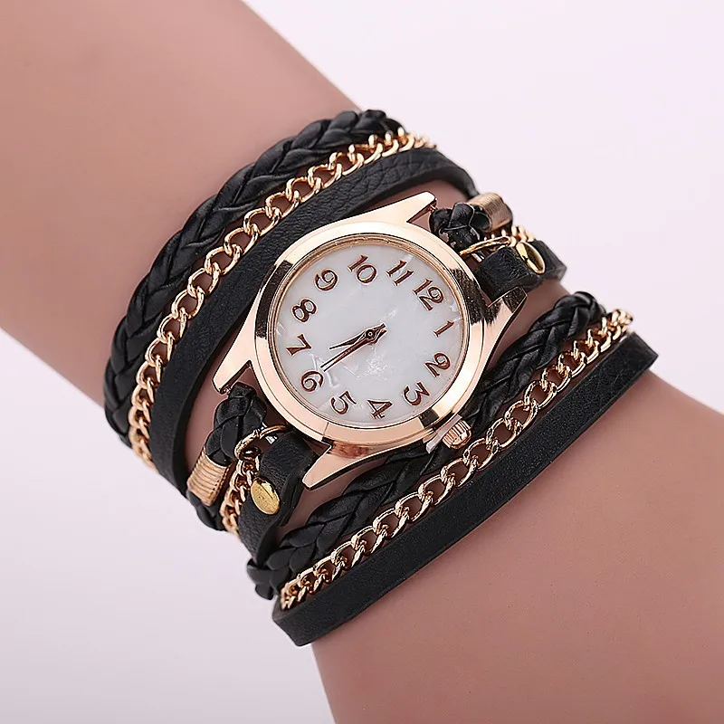 2016 Fashion quartz watch Casual Wrist watch women Leather Bracelet Women Watches Relogio Feminino free shipping