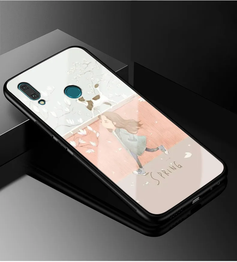 07 Для huawei P Smart чехол для оргстекло PC чехол для телефона черный ТПУ бампер для huawei Honor 10 Lite Крышка P Smart 6,21 - Цвет: 07