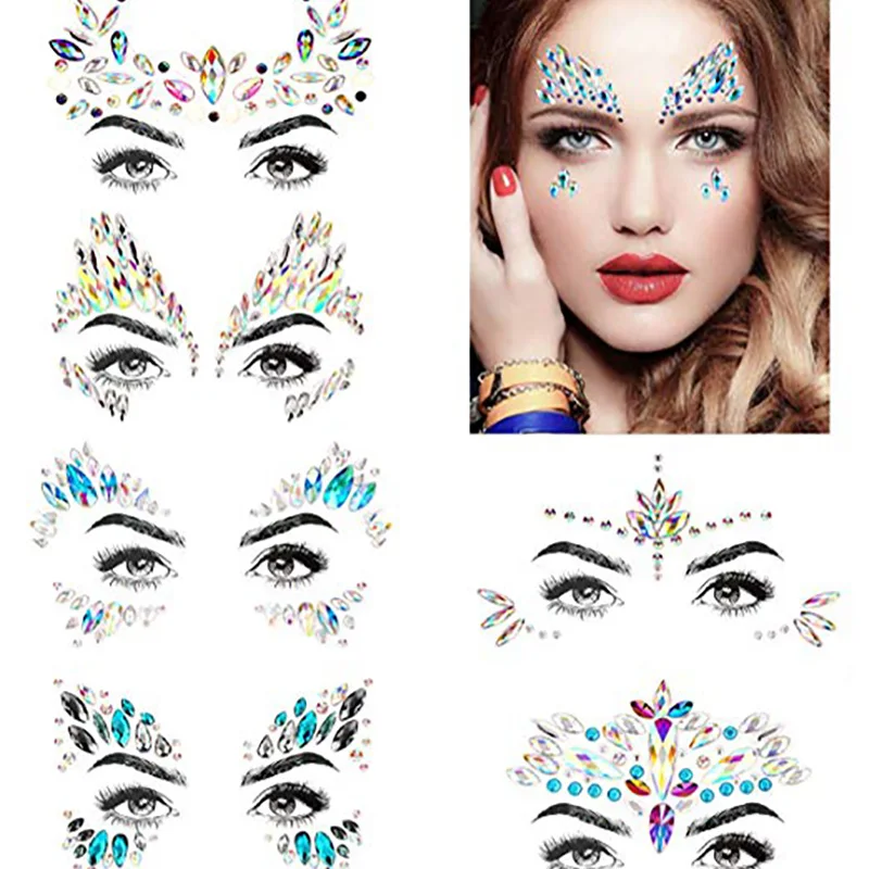 Mermaid Eyes Face Tattoo Stickers Bridesmaid bride Bachelorette hen party Bridal Shower birthday Halloween decoration favor