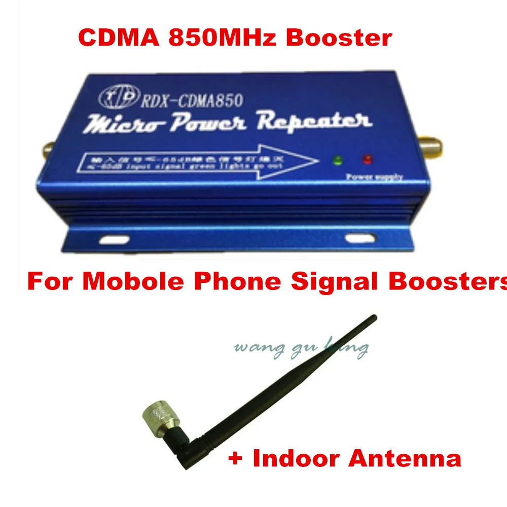 CDMA 850mhz усилитель сигнала мобильного телефона 65dB Усиление мини GSM 850 3g UMTS 850 Усилитель повторителя сигнала сотового телефона