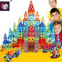 BD 352 PCS Kids Magnetic Blocks Construction Enlighten Assembly Building Blocks Toys Kids Educational DIY Plastic
