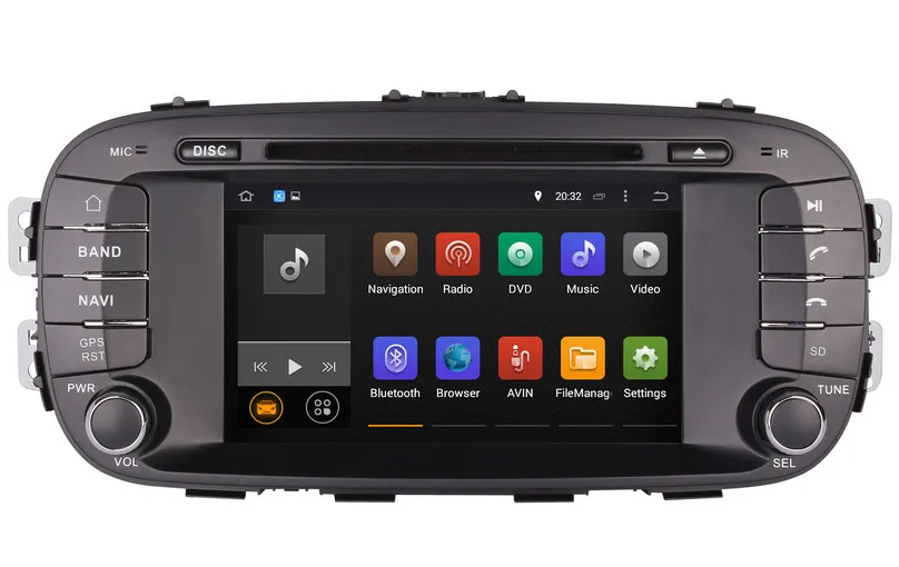 Android 8.0 Car GPS Navigation DVD Player for Kia Soul 2014 2015 with