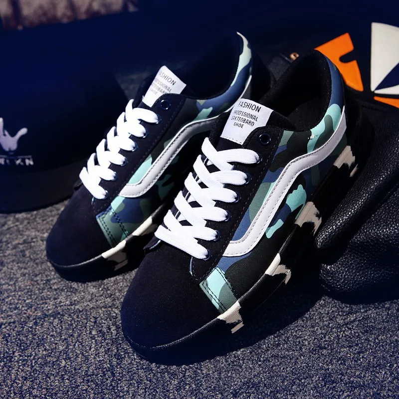 Professional Skate Shoes Camo - Black 