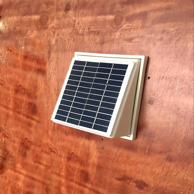 2.5W Plastic Solar Wall Fan Airduct Diameter Φ100mm Ventilator Extractor 68CFM Brushless DC Motor  for Shed 3