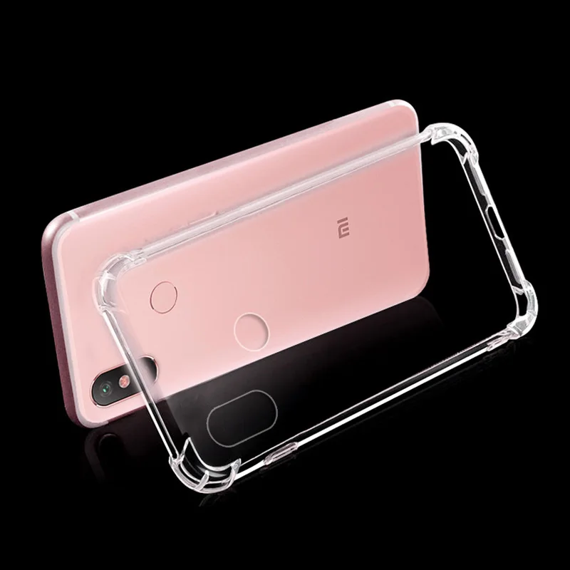 Luxury Shockproof Bumper Transparent Silicone Phone Case for Redmi 5 plus 6 Pro 6A 5A S2 Y2 Clear Protection Cover |