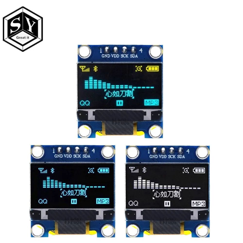 0,96 дюймов IIC Серийный желтый синий OLED дисплей модуль 128X64 IEC SSD1306 12864 плата с ЖК-экраном GND VCC SCL SDA для arduino