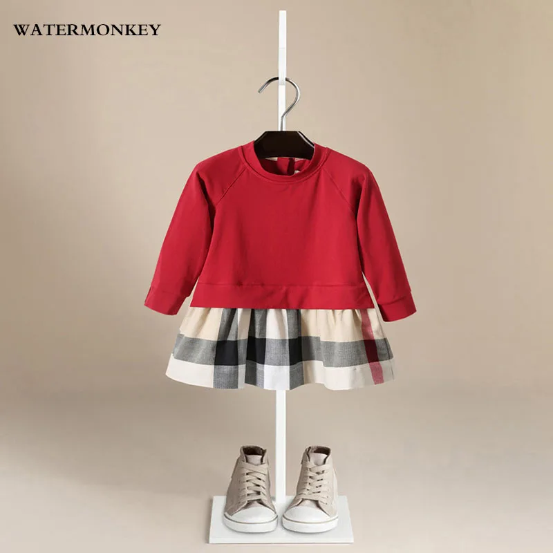 Children girls dress autumn 2018 O-Neck Full Sleeve Plaid Cotton Casual kids dresses for girls Red dress girl clothes For 1-5T цена Children girls dress autumn 2018 O-Neck Full Sleeve Plaid Cotton Casual kids dresses for girls Red dress girl clothes For 1-5T цены онлайн