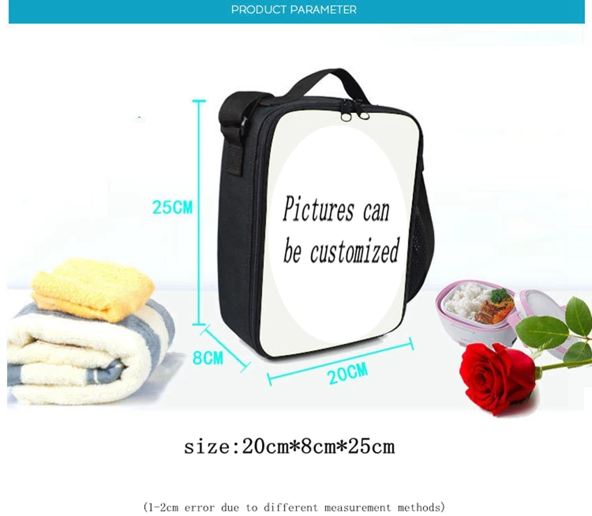 Детская сумка для ланча, модная сумка с мультипликационным принтом, термоизолированная сумка для еды, Повседневная дорожная Тепловая сумка для пикника, Ланч-бокс для детей