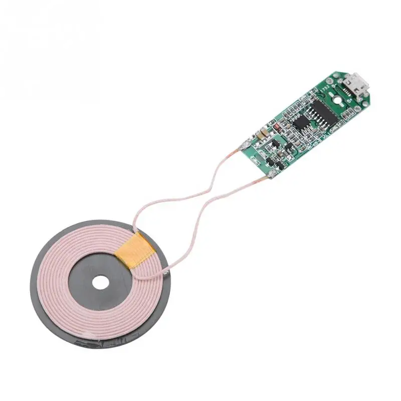 

5W QI Wireless Charging Module Transmitter Charger Pedestal PCBA Coil with LED 5V/1A QI Wireless Module for iPhone Samsung