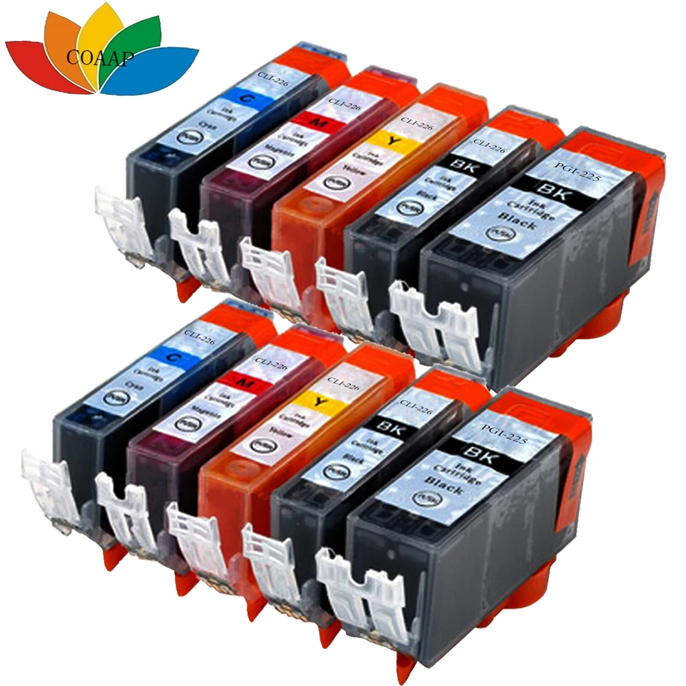 10x PGI 225 CLI 226 чернильный картридж совместимый с canon PIXMA IP4820 IP4920 MG5120 MG5220 MG5320 MG6110 MG6120