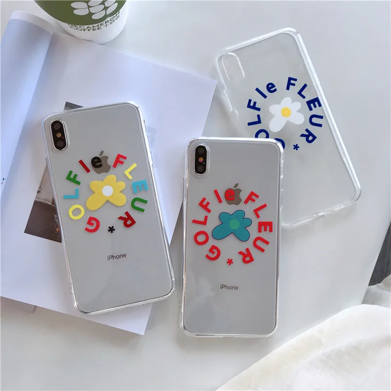

Fashion Flowers ultrathin Transparent Silicone Phone Case For iPhone XR XS Max 8 7 6 6s Plus Clear protection Back Cover
