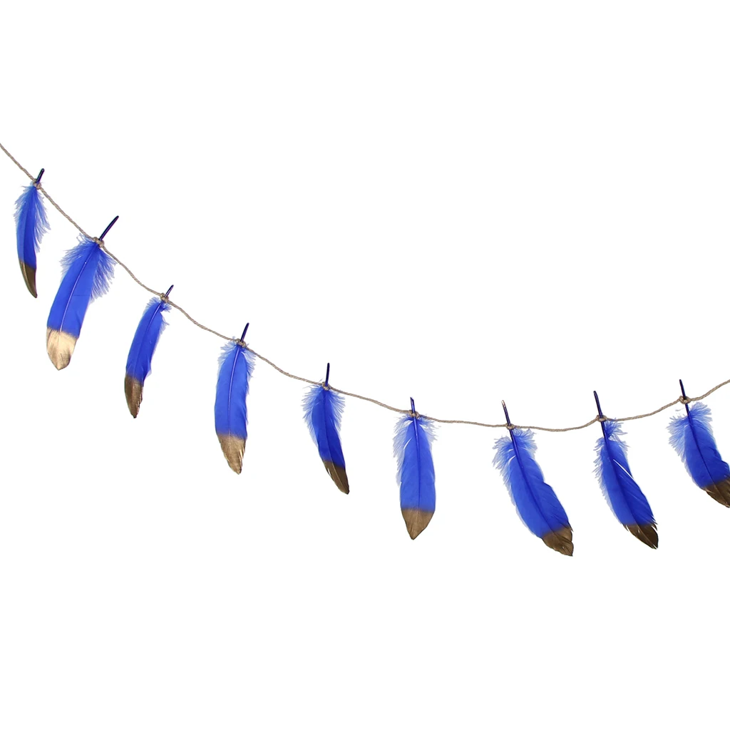 Dipped Feather Bunting Banner Hanging Garland Wedding Party Decoration 