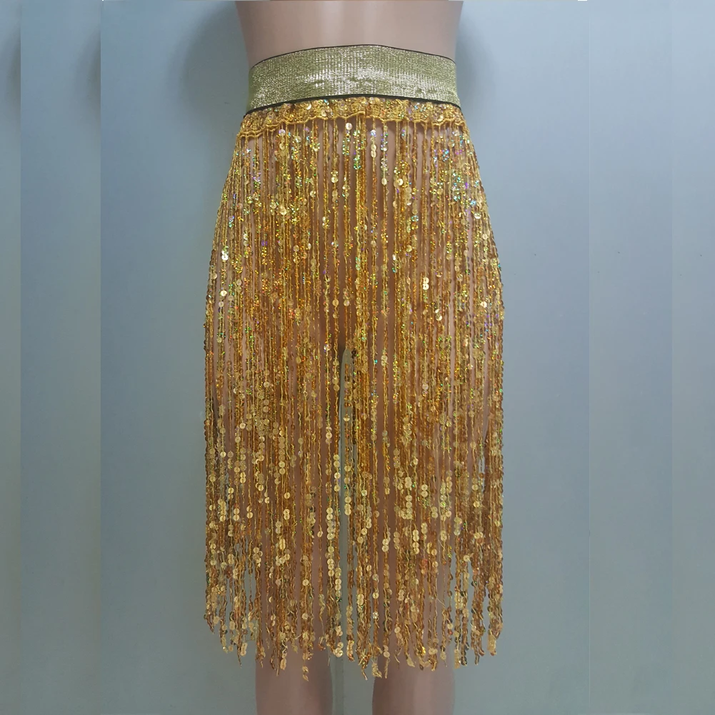 Голографическая летняя музыкальная Фестивальная одежда наряды одежда юбка женская голограмма блесток бахрома сжигание Mand наряды