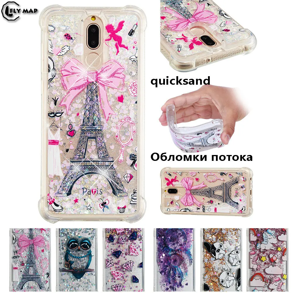 Unicorn Owl Cover for Huawei Nova 2i RNE L23 L21 L01 Dynamic Liquid Debris Quicksand Back Case Nova2i RNE-L01 RNE-L21 |