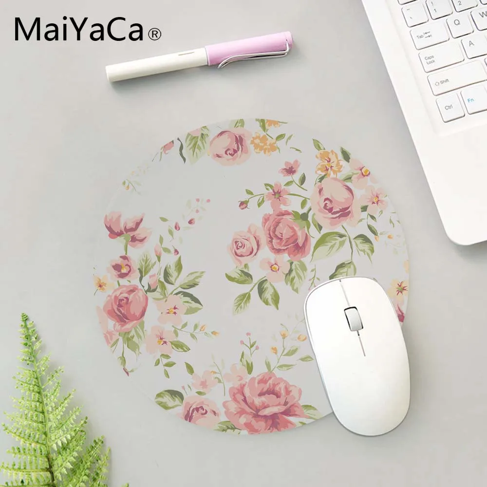 MaiYaCa love of a flower prints коврик для мыши маленький размер круглый игровой Нескользящий Резиновый Коврик