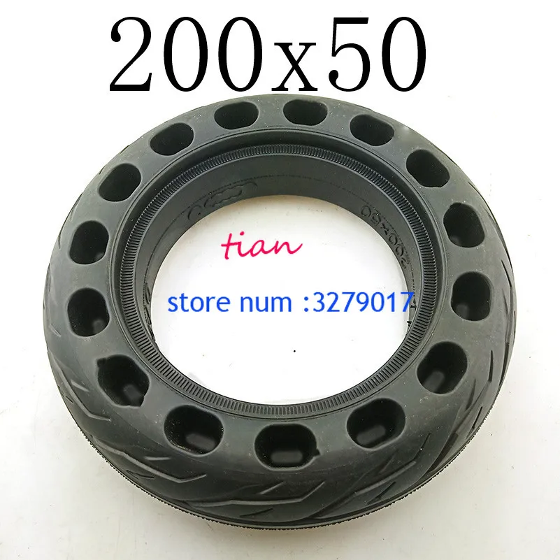 

2019 Hot Sale Good Quality Size 200x50 Explosion-proof Electric Bike Scooter Tyres 8 Inch Motorcycle Hive Holes Solid Tires