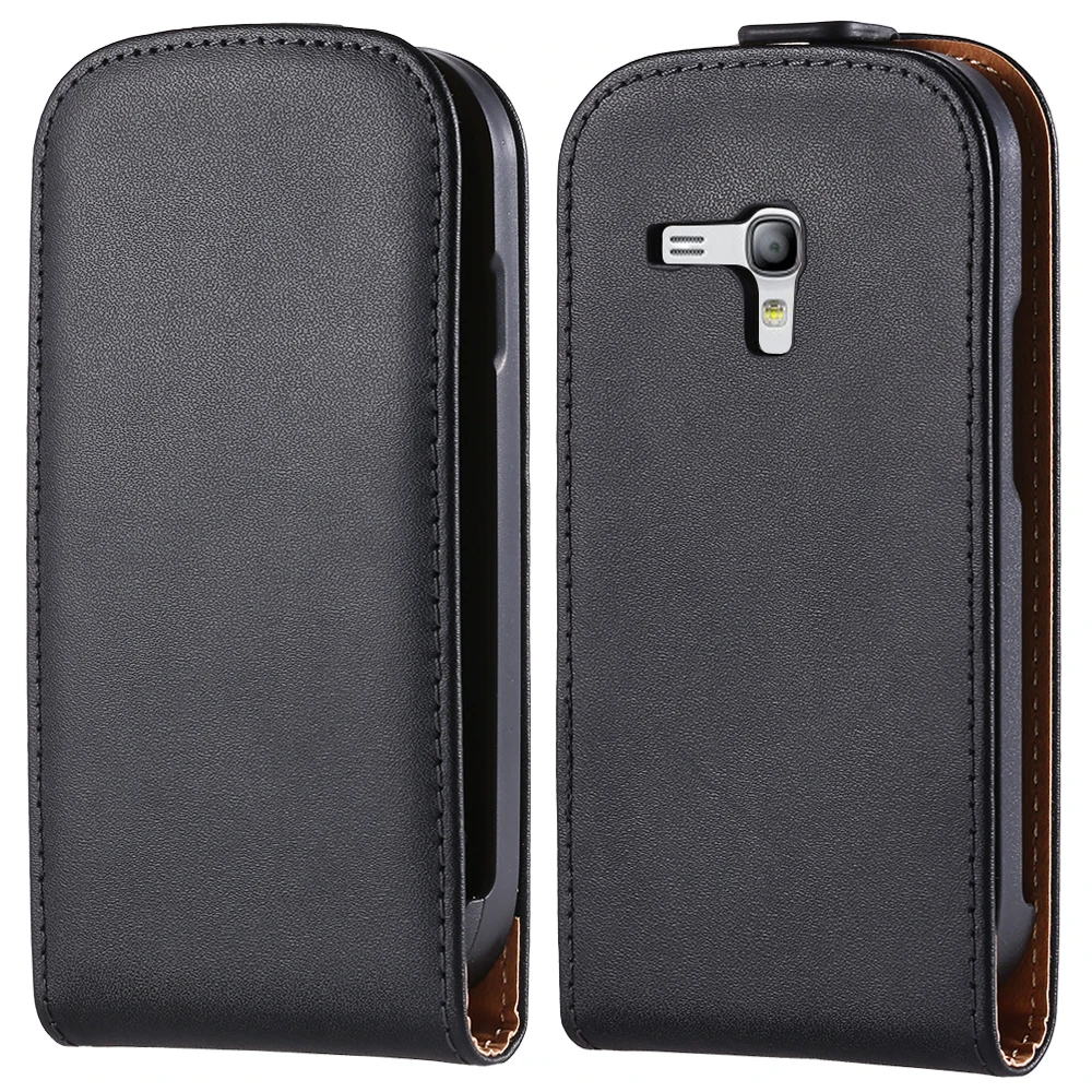 S3 Mini Cases Luxury Retro Genuine Leather Flip Phone Case For Samsung Galaxy S3 SIII Mini I8190