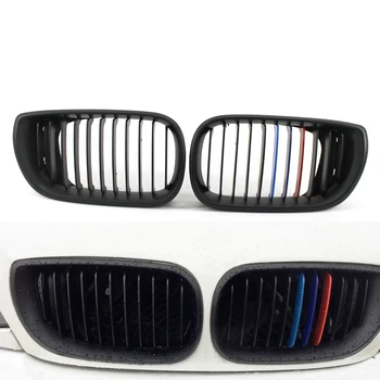 

For BMW E46 Front Grille 02-05 3 Series 4 Door Kidney Style Matte Black M-Color