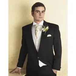 Мужские костюмы высокого качества, 3 предмета, свадебные костюмы для мужчин, смокинги, лацканы, свадебные костюмы жениха (пиджак + брюки +