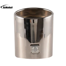 New Universal Chrome Stainless Steel Car Rear Round Tail Muffler Exhaust Pipe