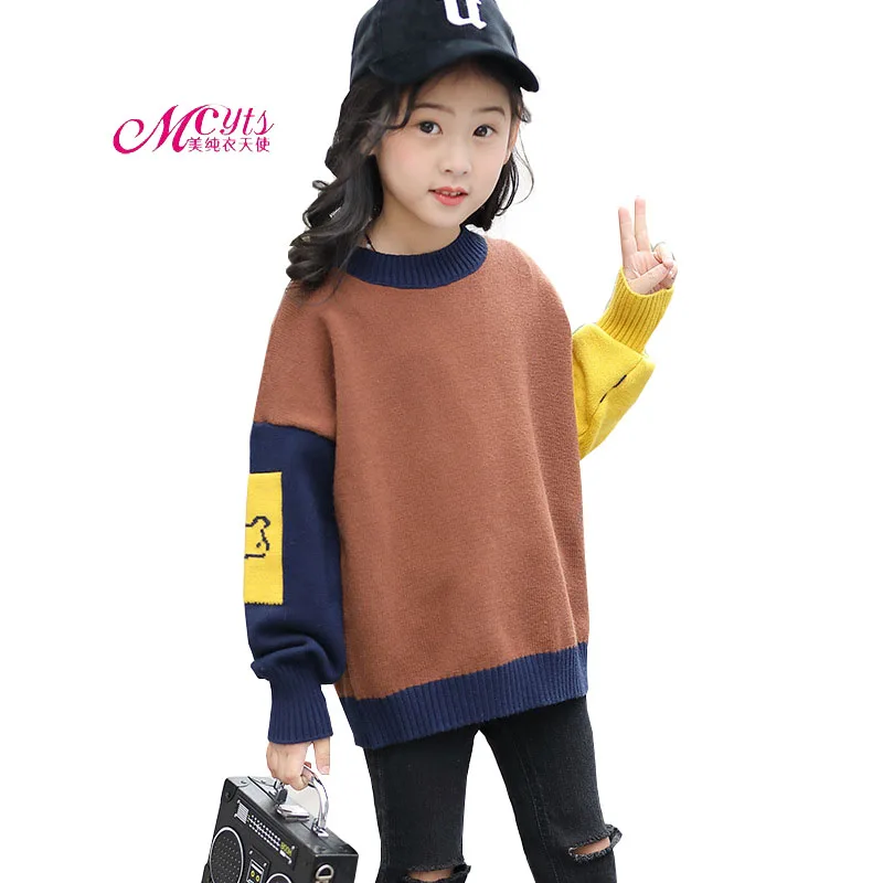 

New Girls Sweaters Winter Kids Long Sleeve Cartoon Knitted Clothes Autumn Boys Pullover Sweater Clothing 4 6 8 10 12 13 Years