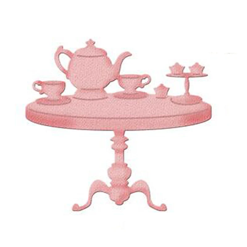 

Tea Table Set Dies scrapbooking New 2019 Arrival Metal Cutting Dies Design Craft New Cutting Dies Card Cut