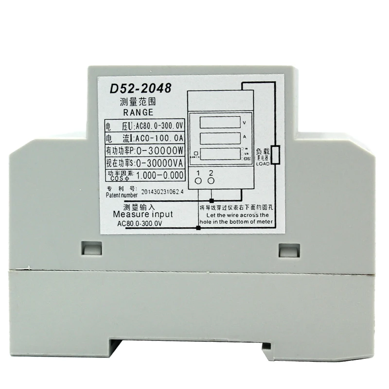 Новое поступление D52-2048 Вольтметр Амперметр AC 80-300 в ЖК-дисплей цифровой многофункциональный измеритель напряжения тока Скидка 40