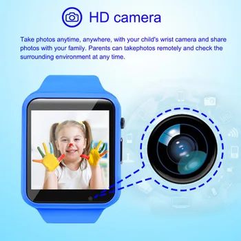 

Anti-lost Kid Smart Watch Call HD-Camera Safe Tracker Wrist Watch IP67 Waterproof 1.54inch wristband for children's gift