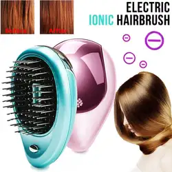 Новый Портативный Электрический Ионный расческа вычет укладки волос мини гребень массаж головы