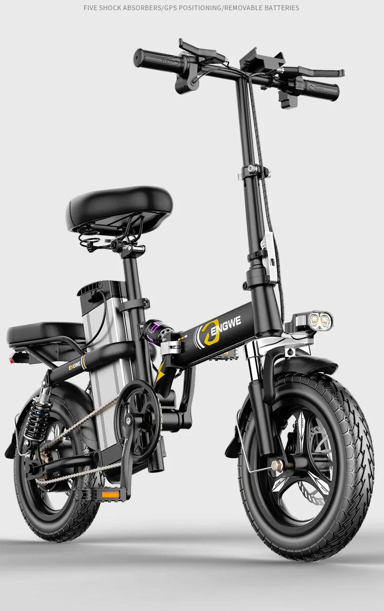 Flash Deal 14inch Aluminum Folding Electric Bike 48V21A/32A LG Lithium Battery 350W Powerful Motor electric Bicycle Scooter  City  e bike 1