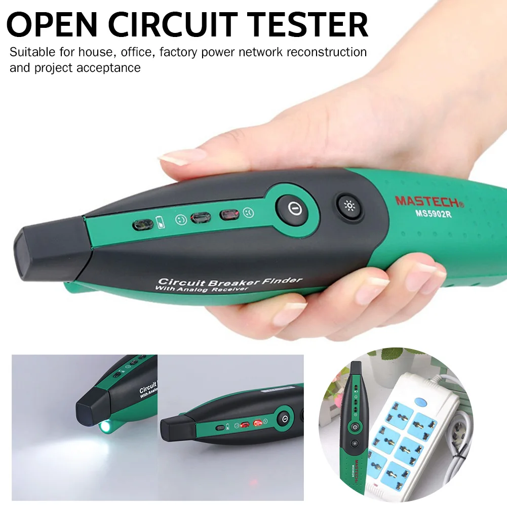 

Automatic Circuit Breaker Tester With Flashlight LED Fuse Finder US/EU Plug Socket Tester Finder For Safety Using High Quality