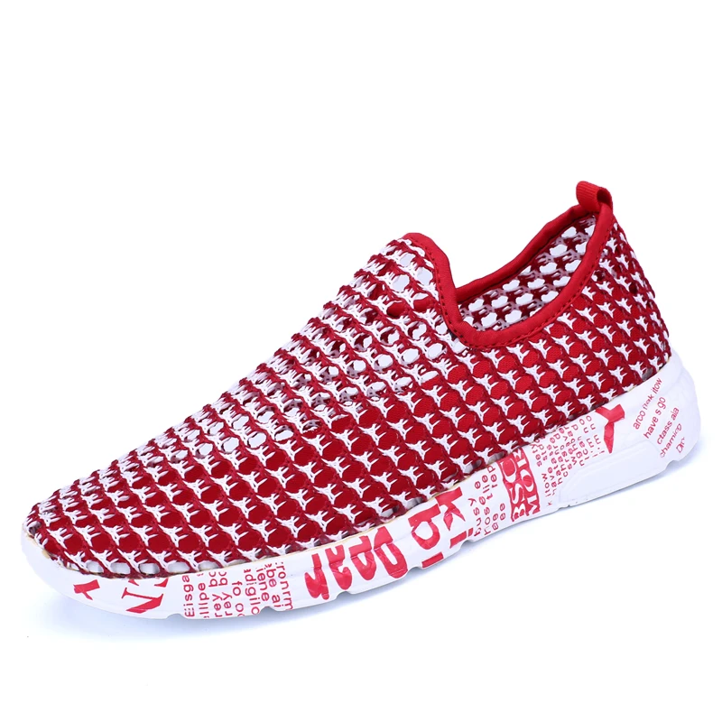 POSTOBON Fashion Breathable Mesh Men Shoes Non Slip Rubber Sole Man Shoes 2019 Summer Autumn Male Black Shoes Slip on Sneakers