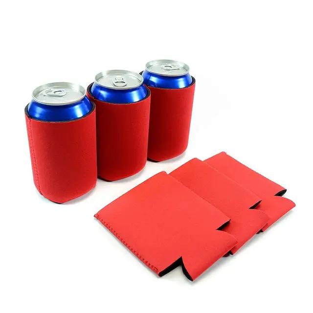 5PC beer can cooler sleeve wedding party decoration solid color koozies