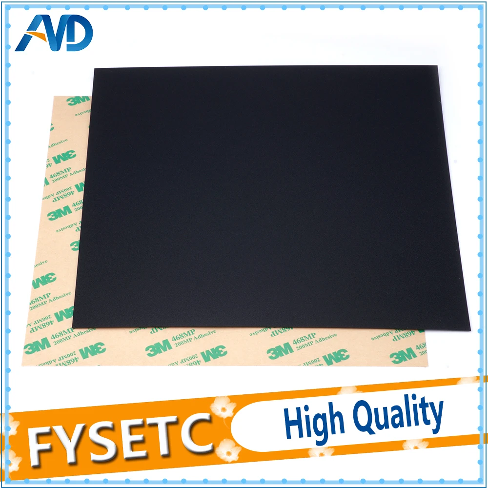

2pcs PEI Frosted 120/8''/220mm/10''/12''/16''/500mm Black 3D Print Build Surface Polyetherimide Cold PEI Sheet 0.8mm thickness