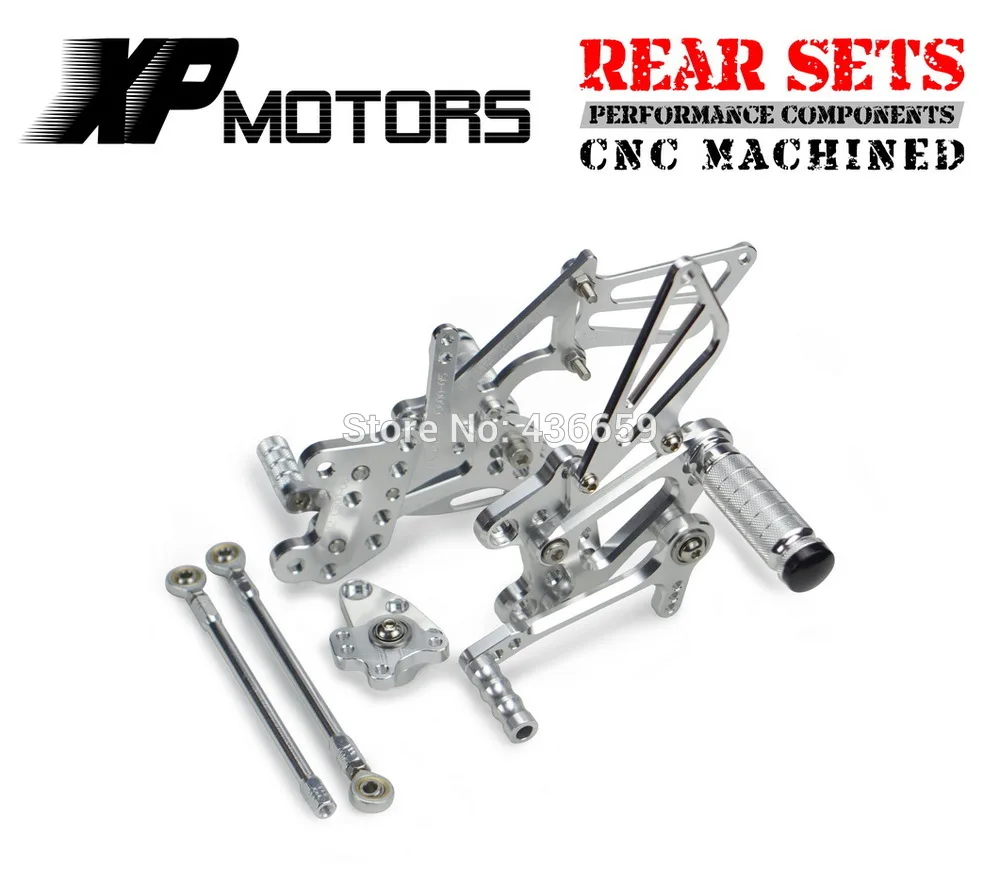 

New Arrived CNC Billet Racing Rearset Foot Pegs Rear Set For Honda CBR600RR 2007 2008 2009 2010 2011 2012 2013 2014 2015 Silver