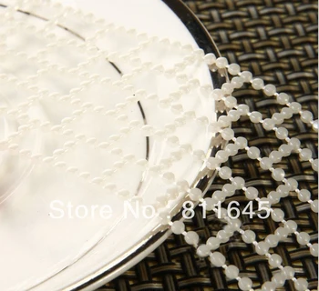 

Free shipping wholesale pearl chain 4.5cm Connection pearls for garment accessories or home decoration(10m/Roll)