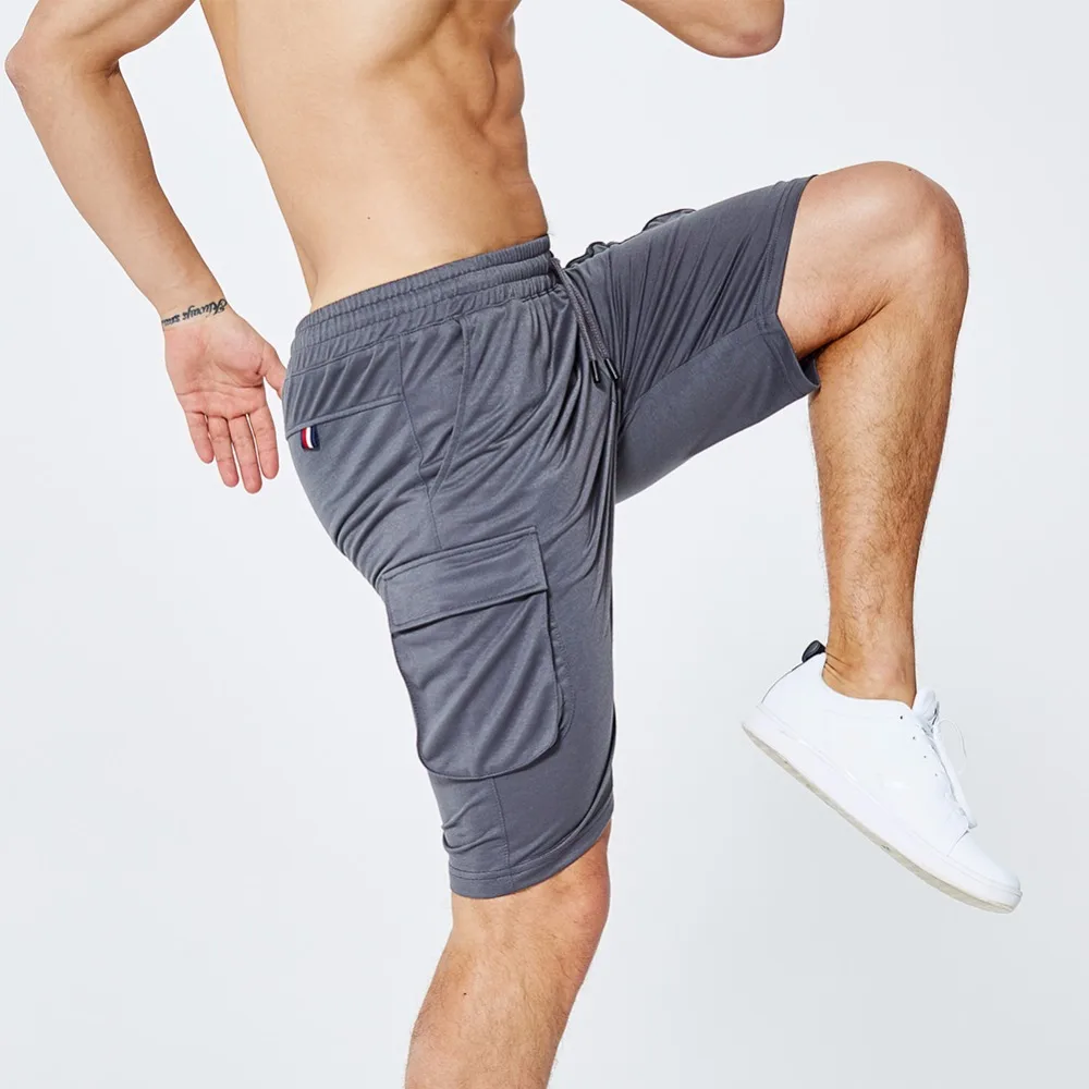 Мужские шорты для тренировок летние дышащие повседневные спортивные шорты с большими карманами мужские бермуды длиной до колен пляжные шорты мужские спортивные шорты