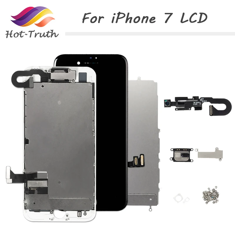 100 шт. для iphone 7 lcd полная сборка в комплекте AAA+ lcd с 3D сенсорным экраном Замена дисплея для iphone 7G ЖК-камера