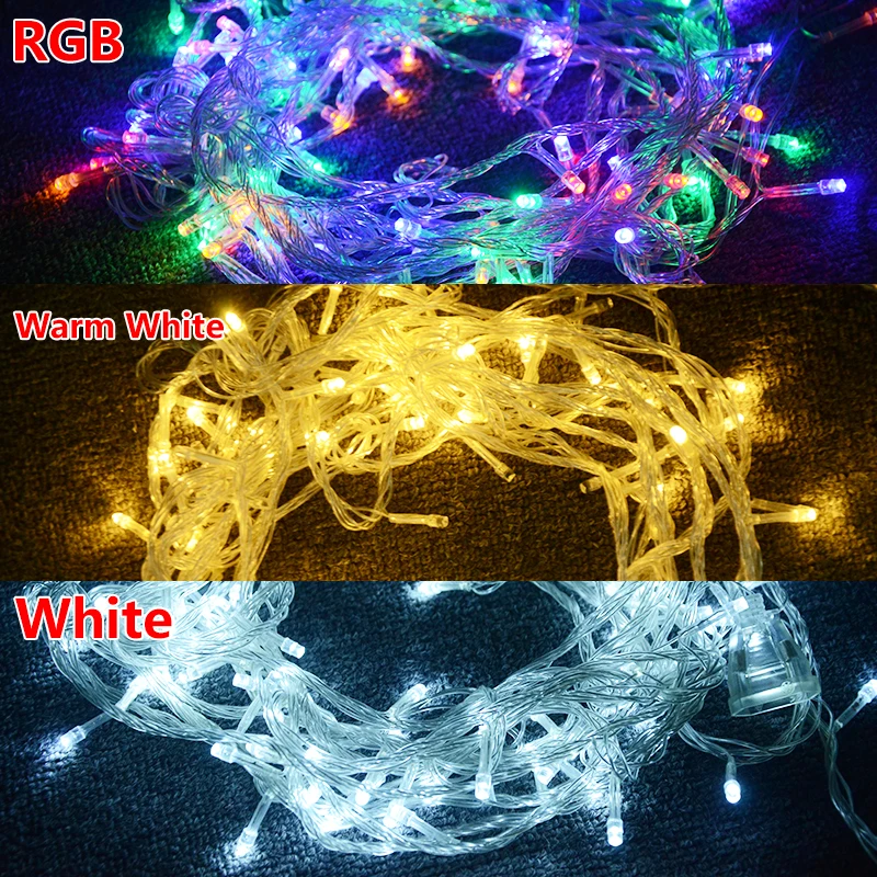 10m rgb led string light christmas lights indoor outdoor xmas tree