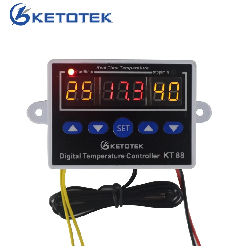 Digital Thermostat 12V 24V 110V 220V Temperature Controller Temperature Control Switch -19~99C Output 10A 220V AC Digital Thermostat 12V 24V 110V 220V Temperature Controller Temperature Control Switch -19~99C Output 10A 220V AC