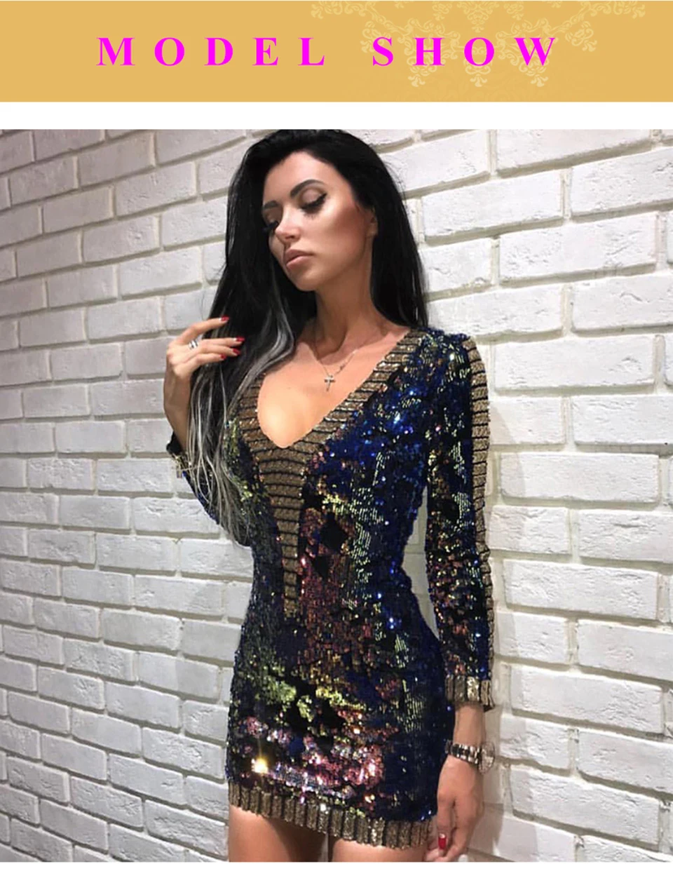 iridescent dress long