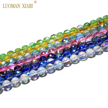 

Wholesale Natural Colorful Faceted Crystal Glitter Stone Beads For Jewelry Making DIY Bracelet Necklace 6/8/10/12 mm Strand 15''