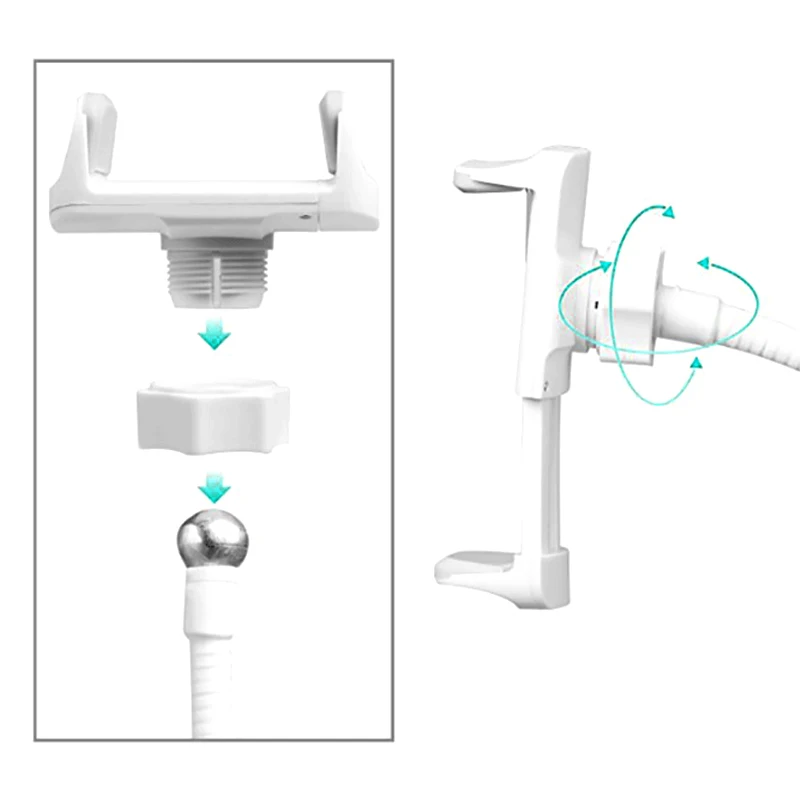 

Lazy Phone Holder Selfie Ring Light Flexible Mobile Phone Clip Holder Bracket Desk Lamp LED Light ND998