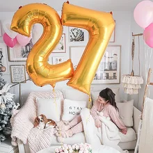 Best Price Wholesale 40"rose gold balloons foil Number balloon birthday party decorations globos happy birthday ballon