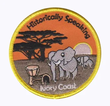 

Embroidered Patch with Ivory Coast logo Embroidered Garment Labels PVC Backing Customized Designs are Accept Custome & MOQ50pcs