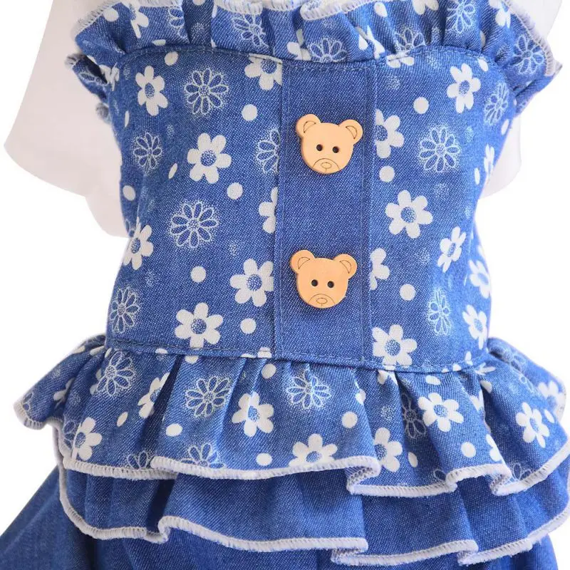 

New Spring Dog Clothes Jumpsuit Denim Overalls Romper Autumn Pet Clothing for Dog Costume Apparel roupa cachorro Small Dog Coat
